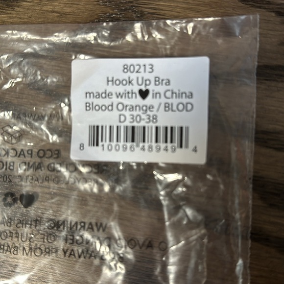 HAH By Free People Hook Up Bra - Blood Orange - Picture 4 of 5